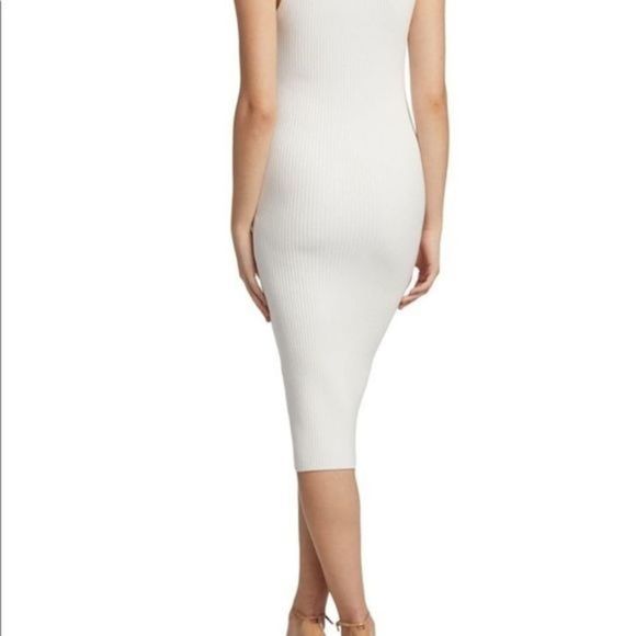 Alice + Olivia Brooklynne Ribbed midi dress size large NWT - Picture 5 of 9